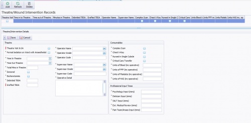 Wound Intervention Records