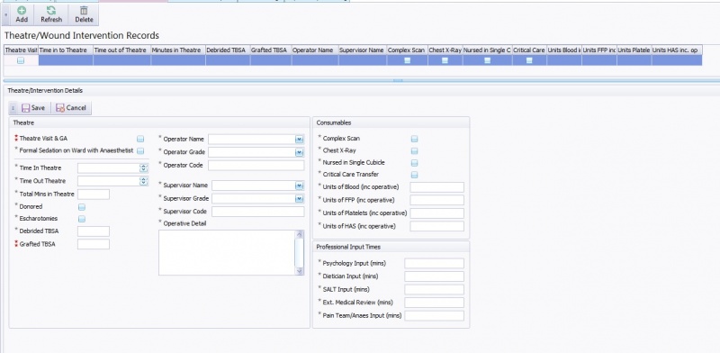 Wound Intervention Records